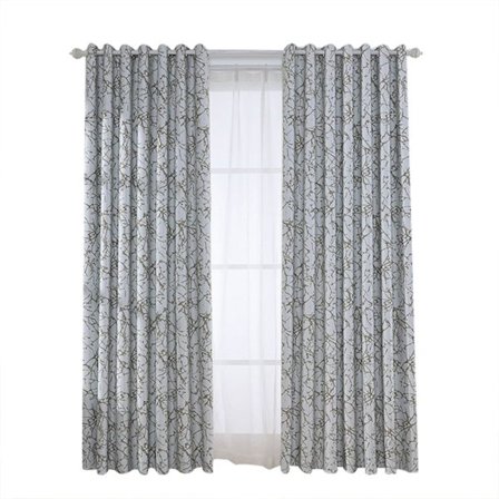 Polyester Gardin til Vinduer, Solafskærmning til Soveværelse, Stue og Køkken