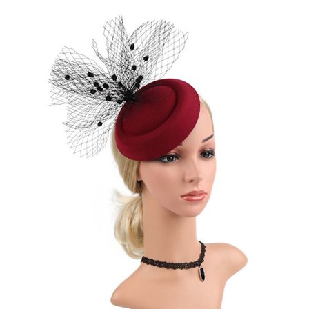 Top Knot Pannband Vintage Basker Hårband WINE RED