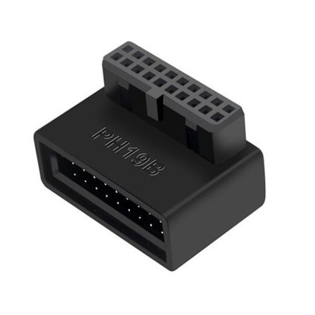Dator Moderkort Header Adapter USB 3.0 19P/20P 90 Degree L rätvinkel Desktop Converter Moderkort Converter