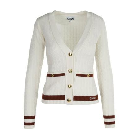 Ganni Cardigan Hvid, Dame Cardigans, Størrelse: S