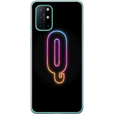 Kompatibel Mobilcover til OnePlus OnePlus 8T Minimalistisk neonbogstav Q i lyse farver mod mørk baggrund