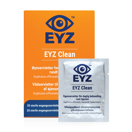 EYZ Clean øyeservietter, 20 stk.