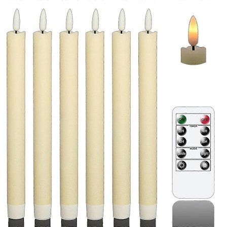 LED stagelys med fjernbetjening, batteridrevet, varmere, 6 stk.