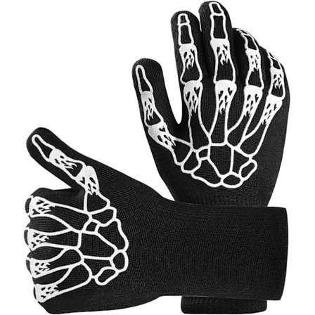 BBQ Grillhansker, Ovnshansker 800 °C Ekstremt varmebestandige grillhansker, 35 cm Matkvalitets kjøkkenvotter, Sklisikre matlagingshansker