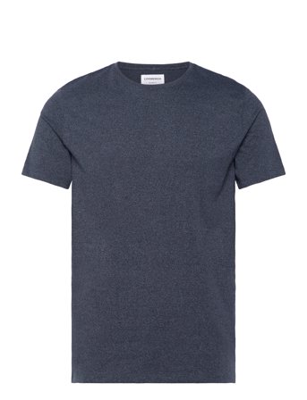 Mouliné O-Neck Tee S/Smouliné O-Neck Tee S/S Tops T-shirts Short-sleeved Navy Lindbergh