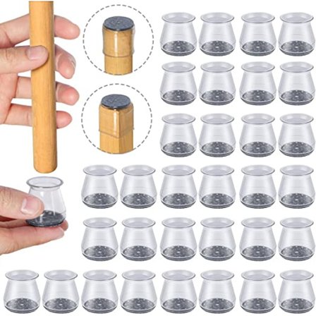 32 stk. Silikon Stolsbensbeskyttere, Størrelse: Lille (Passer til 23 - 32 mm)