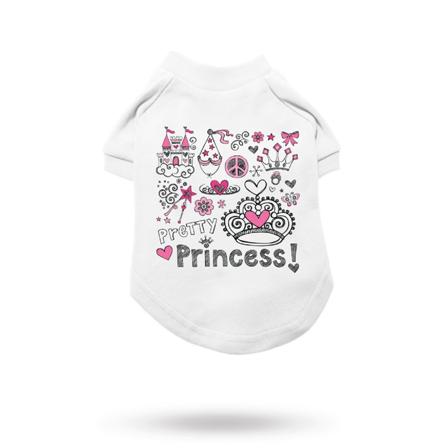 Urban Pup - Pretty Princess T-shirt Vit - Hundtröja & hund t-shirt från Doggie.se
