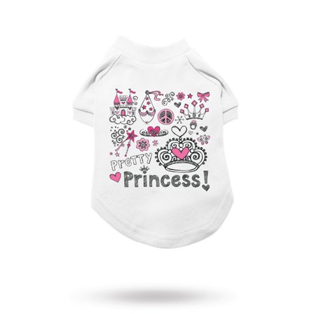 Urban Pup - Pretty Princess T-shirt White - Hundegenser, hundvester & T-skjorter til hunder