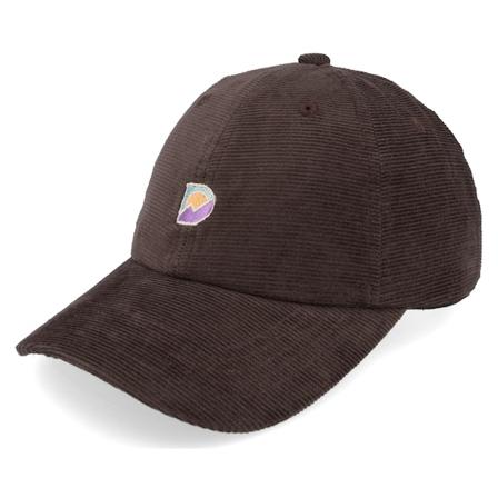 Dedicated - Bruin unconstructed Cap - Soft Slussen Corduroy Mountain Logo Coffee Brown Dad Cap @ Hatstore