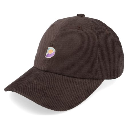 Dedicated - Bruin unconstructed Cap - Soft Slussen Corduroy Mountain Logo Coffee Brown Dad Cap @ Hatstore