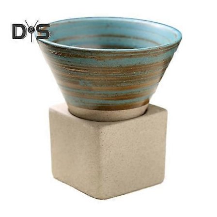 100ML Krus Keramik Tragt Kaffekop med Base Varmebestandig Håndlavet Japansk Stil Latte Cappuccino Te Espresso Konisk Krus Fødselsdagsgave