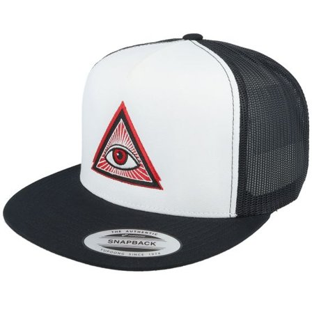 Iconic - Svart Keps - Illuminati Classic Trucker Black/White Snapback @ Hatstore
