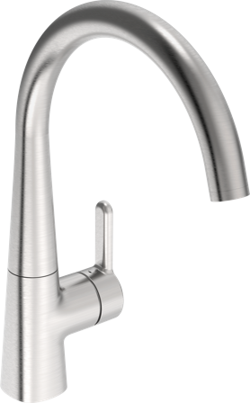 Oras Inspera 3035F-80 Kjøkkenkran med oppvaskmaskinstamming. Børstet stål, Baderom