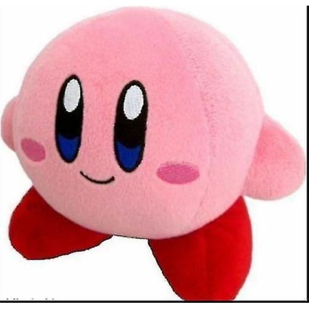 Myk bamsedukke av Kirby i lekepose, for barn