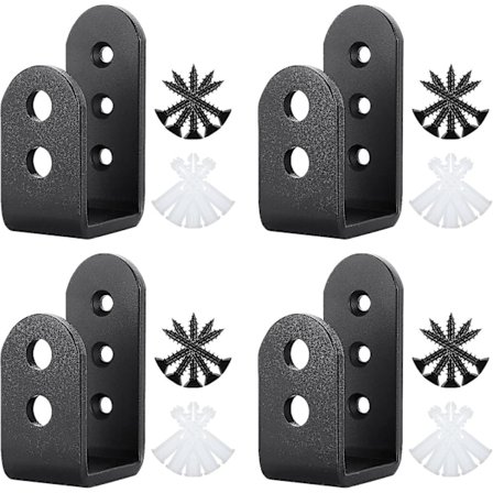 2x4 Dørspærrebeslag, Sort Jernmetal U-beslag, Kraftig Åben Bar Sikkerhedsholder Beslag Til Hjem, Garage, Port, Lade,