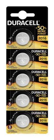 Duracell Batterie Knopfzelle CR2016 3.0V Lithium 5St.