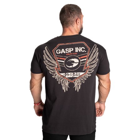 Gasp Utility Street Tee, Washed Black