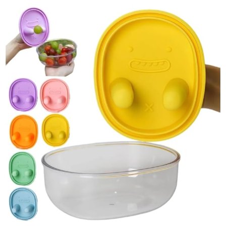 Snack Finger Container, 2-i-1 Kladdfri Snackbox, Spilltät Bärbar Matförvaringsmugg, Resor, Camping, Utomhus, Håll Händerna Rena