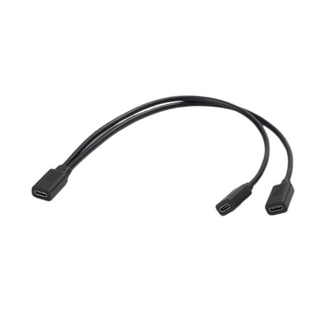 USB C Splitter Kabel USB Typ C Hona till Hona Splitter Förlängningsladdningskabel Dubbel USB C Port Hub Ström Split