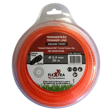 EGO 100.337 Trimmertråd Ø2,4 mm x 50 m, tvunnet, Hagemaskiner