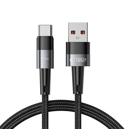 Tech-Protect UltraBoost USB-C / USB-C kaapeli 66W 6A 1m - harmaa - harmaa