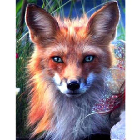 Full 5d Diy Diamond Painting Cross Stitch Skinny Fox Mosaic Brod Som På Bilden 1 25x35cm