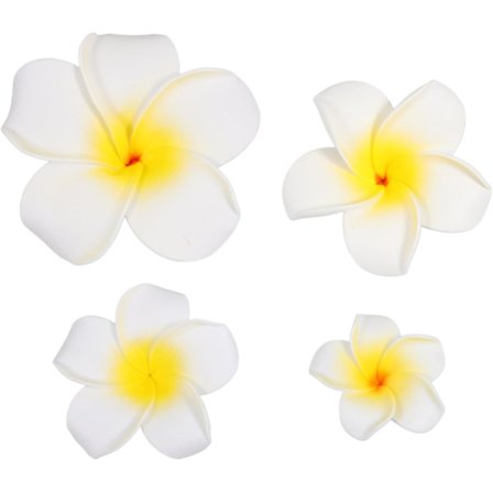 4 stk. Hawaiianske Blomster Hårklemmer Bryllup Tropisk Strandbryllup Plumeria Blomst Kvinder Fest Brudeorkidé Hårklemme Hårnålstilbehør