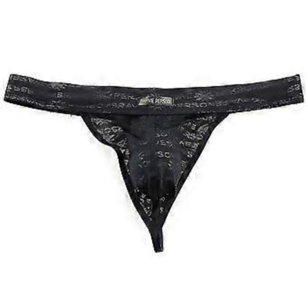 Herre Trusser G-streng Tanga Underbukser Undertøj -NMAOV(XL Sort)