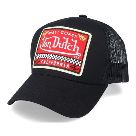 Von Dutch - Svart trucker Keps - Blka Black/Red Trucker @ Hatstore