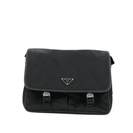 Prada Vintage Pre-owned Nylon prada-Tass , Zwart , Dames , Maat: ONE Size Vintage Tassen