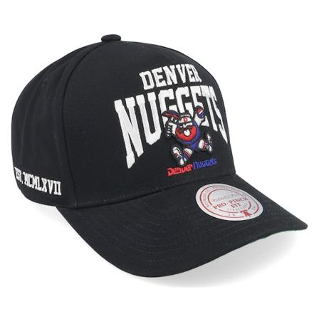 Mitchell & Ness - NBA Musta adjustable Lippis - Denver Nuggets Big Time Pro Black A-frame Adjustable @ Hatstore