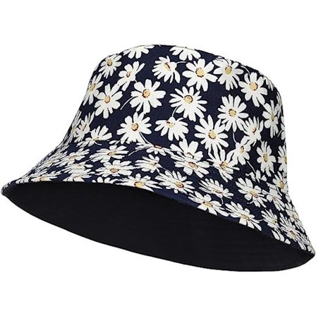 Bucket Hat Bomull Bucket Sun Hat, Summer Fisherman Hat Bucket Hat Rundad brätte Vikbar Anti-UV- cap