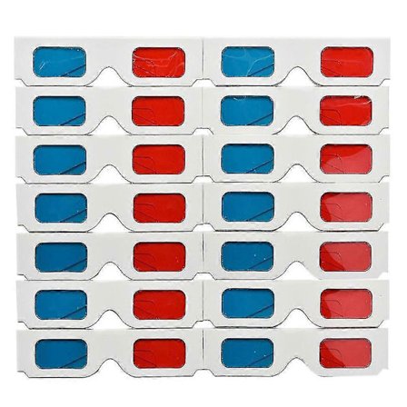 50 stk. 3D-briller 3D-briller Rød Blå Anaglyph Nyttårsfestbriller 3D-pappbriller Holografiske briller[D]