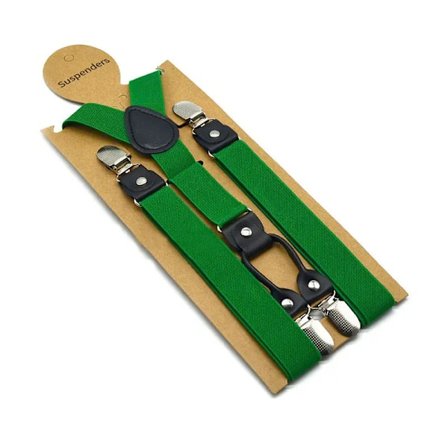 120 cm Svarta Hängslen för Män Justerbara Elastiska Herrhängslen med 4 Clips