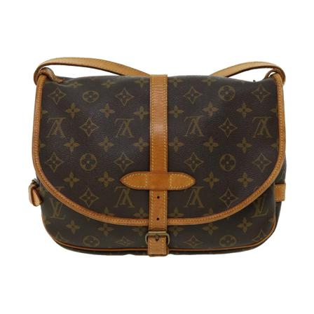 Louis Vuitton Vintage, Pre-owned Saumur 30 Monogram Messenger Bag Bruin, Dames, Maat:ONE Size
