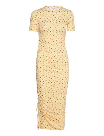 Enzoe Ss Dress Aop B 5329 Yellow Envii