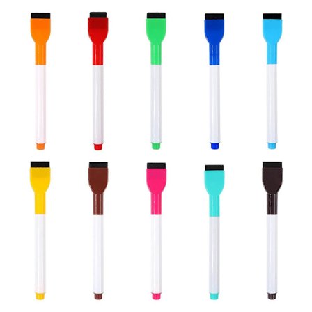 6/10/12 Färger Whiteboard Markers Foliepenna Torr Torka Penna med Sudd Snabbtorkande Whiteboardpennor Whiteboard Marker Penna