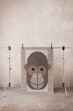 Jotex - Bomullsteppe 120x170 Cm Bomull Hvit/grå MADDOZ - Kjøp Barnetepper hos Jotex