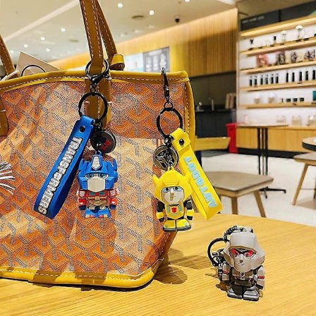 Sarjakuvaelokuva Transformer Avaimenperä Optimus Prime Bumblebee robotti Avaimenperät Silikoni Auto Avaimenperä Laukku Riipus Avaimenperä Ystävät (LGL