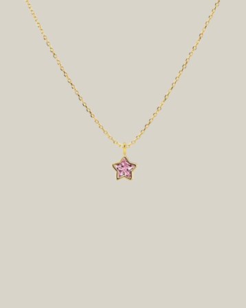 Edblad Star Sparkle Necklace Kids Pink Gold Guldfärg Smykker Jente - Kids Brand Store