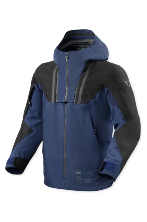 Veste Moto REV'IT! Component 3 H2O Noir/Bleu Foncé XL