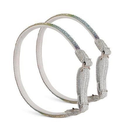 Bling höga klackar anti-lösa skosnören 1 par Vit