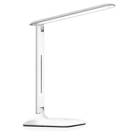 Hvid LED Skrivebordslampe Intensitet Justerbar Lys 5000K Justerbar Foldbar Lampe Touch Kontrol Blødt Lys