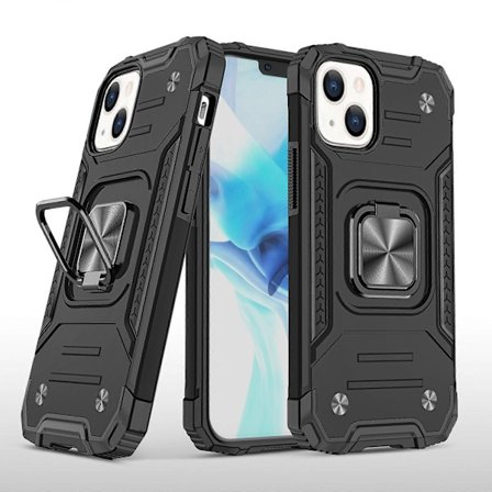 Kompatibelt iPhone 13 Cover, Militær-Grade Stødsikkert Cover til iPhone 13 6.1 Tommer (Sort)