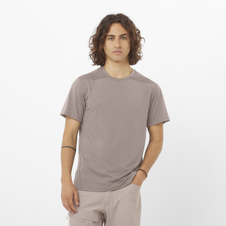 Salomon - Camisetas Prendas Outline Ss Tee M - Iron