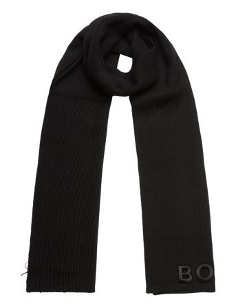 Lara_Scarf Accessories Scarves Winter Scarves Svart BOSS*Betinget Tilbud