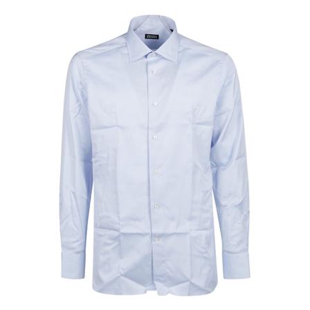 Z Zegna, Casual Shirts Blauw, Heren, Maat:L