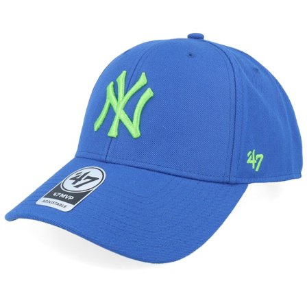 47 Brand - MLB Blau Adjustable Cap - New York Yankees MLB Mvp Cap Sonic Blue Dad Cap @ Hatstore