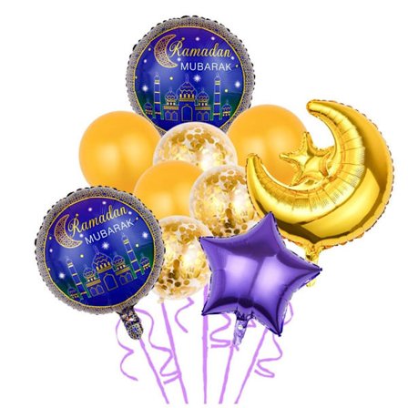 Eid Mubarak Ballonger i Aluminiumfolie Set 6 6