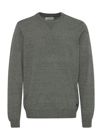 Bhbruton Pullover Tops Knitwear Round Necks Grey Blend